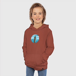 Толстовка детская хлопковая Биг-бен, цвет: кирпичный — фото 2