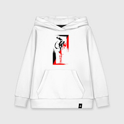Толстовка детская хлопковая Боевые искуства black and red, цвет: белый
