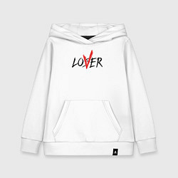 Толстовка детская хлопковая Loser lover, цвет: белый