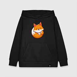 Толстовка детская хлопковая Orange fox, цвет: черный