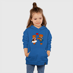 Толстовка детская хлопковая Мишки: Айгуль и Марат, цвет: синий — фото 2