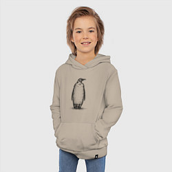 Толстовка детская хлопковая Пингвин стоит, цвет: миндальный — фото 2