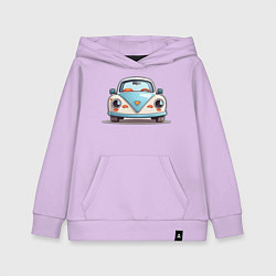 Толстовка детская хлопковая Машинка, цвет: лаванда