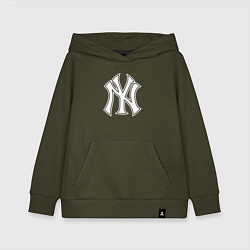 Толстовка детская хлопковая New York yankees - baseball logo, цвет: хаки