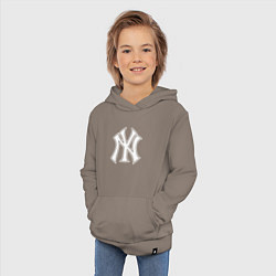 Толстовка детская хлопковая New York yankees - baseball logo, цвет: утренний латте — фото 2