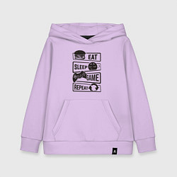 Детская толстовка-худи Есть спать играть