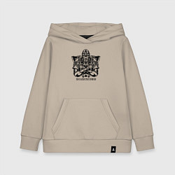 Толстовка детская хлопковая Воин язычник с топорами, цвет: миндальный