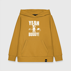 Толстовка детская хлопковая Yeah buddy - Ронни Коулман, цвет: горчичный