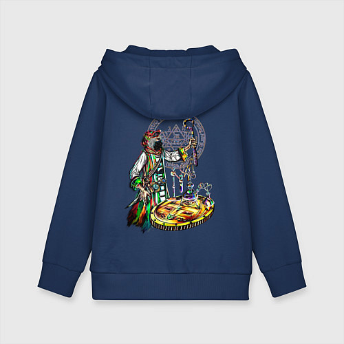 Детская толстовка-худи Стеклянные колбочки / Тёмно-синий – фото 2