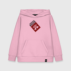 Толстовка детская хлопковая Depeche Mode - Behind the wheel tonight, цвет: светло-розовый