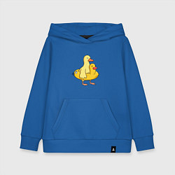 Толстовка детская хлопковая Две утки, цвет: синий