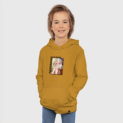 Толстовка детская хлопковая Грустная Фрирен, цвет: горчичный — фото 2