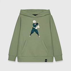 Толстовка детская хлопковая Габимару из аниме Адский рай, цвет: авокадо