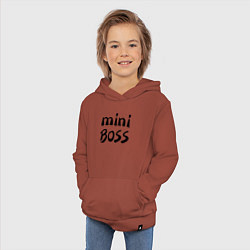 Толстовка детская хлопковая Mini boss, цвет: кирпичный — фото 2