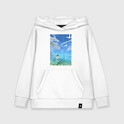 Толстовка детская хлопковая Тихиро Огино Хаку, цвет: белый