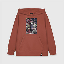 Толстовка детская хлопковая Евангелион Аска Лэнгли Сорью, цвет: кирпичный