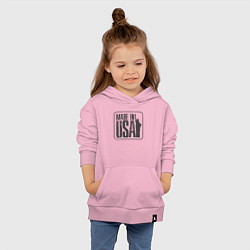 Толстовка детская хлопковая Сделано в США, цвет: светло-розовый — фото 2