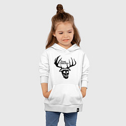 Толстовка детская хлопковая True Detective: Deer Skull, цвет: белый — фото 2