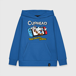 Толстовка детская хлопковая Switch cuphead, цвет: синий