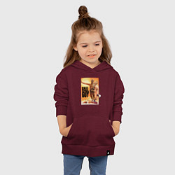 Толстовка детская хлопковая Эмили Блант и Райан Гослинг каскадеры, цвет: меланж-бордовый — фото 2
