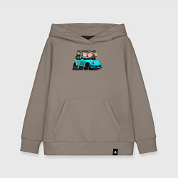 Толстовка детская хлопковая Немецкий спортивный автомобиль Порше, цвет: утренний латте