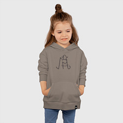 Толстовка детская хлопковая Дружба животных, цвет: утренний латте — фото 2