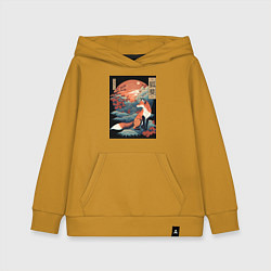 Детская толстовка-худи Лиса в японском стиле