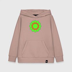 Толстовка детская хлопковая Окружности по кругу, цвет: пыльно-розовый
