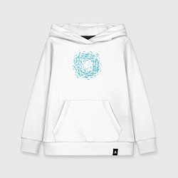 Толстовка детская хлопковая Рыбный круговорот, цвет: белый