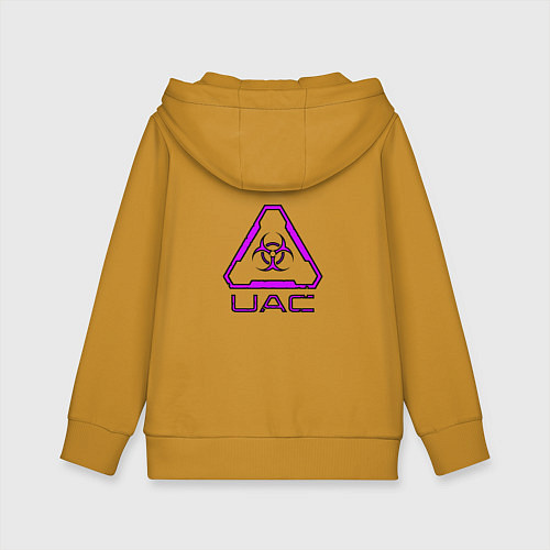 Детская толстовка-худи UAC фиолетовый / Горчичный – фото 2