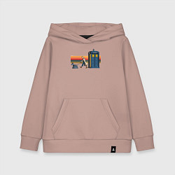 Детская толстовка-худи Телефонная будка Доктор Кто