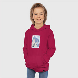 Толстовка детская хлопковая Зимние медвежьи селфи, цвет: маджента — фото 2