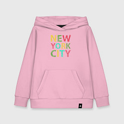 Толстовка детская хлопковая New York city colors, цвет: светло-розовый