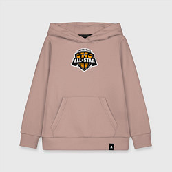 Толстовка детская хлопковая All-star basket, цвет: пыльно-розовый