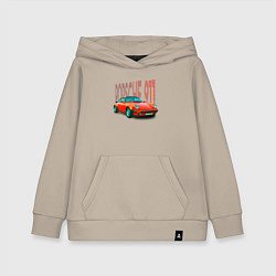 Толстовка детская хлопковая Немецкий автомобиль Порше 911, цвет: миндальный