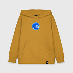 Толстовка детская хлопковая FIAT logo blue, цвет: горчичный