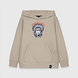 Толстовка детская хлопковая Индеец прерий, цвет: миндальный