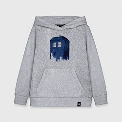 Толстовка детская хлопковая Будка тардис, цвет: меланж