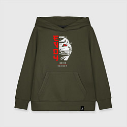 Толстовка детская хлопковая Mitsubishi Lancer - Evolution 4, цвет: хаки