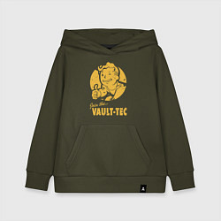Толстовка детская хлопковая Vault boy like print, цвет: хаки