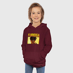 Толстовка детская хлопковая Хроники Безумного Макса - Фуриоса, цвет: меланж-бордовый — фото 2