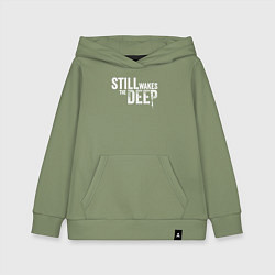 Толстовка детская хлопковая Still wakes the deep logo, цвет: авокадо
