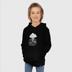 Толстовка детская хлопковая Босс туча, цвет: черный — фото 2