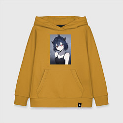 Толстовка детская хлопковая Чёрный клевер Секре Сваллотейл Неро, цвет: горчичный