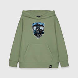 Толстовка детская хлопковая Army force, цвет: авокадо