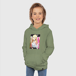 Толстовка детская хлопковая Эта фарфоровая кукла влюбилась, цвет: авокадо — фото 2