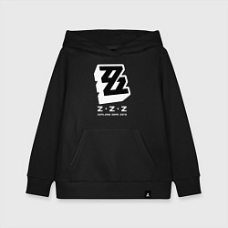 Толстовка детская хлопковая Zenless zone zero лого, цвет: черный