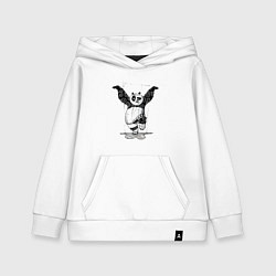 Толстовка детская хлопковая Кунгфу панда По, цвет: белый