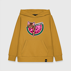 Детская толстовка-худи Бенгальский кот арбузер