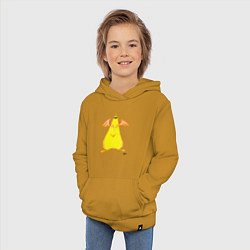 Толстовка детская хлопковая Что-то с крылышками, цвет: горчичный — фото 2